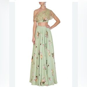 Floral Off-Shoulder Two-Piece Dress